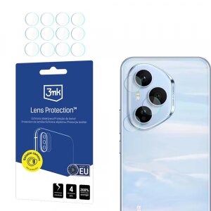 Folie de protectie Camera Spate 3MK Protection pentru Honor 400 Pro, Sticla Securizata, Set 4 bucati, Transparenta