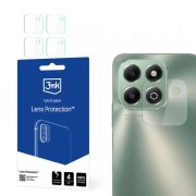 Folie de protectie Camera Spate 3MK Protection pentru Honor X6b, Sticla Securizata, Set 4 bucati, Transparenta