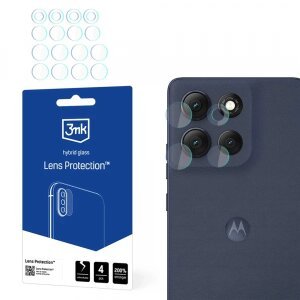 Folie de protectie Camera Spate 3MK Protection pentru Motorola Moto G86 Power / G86, Sticla Securizata, Set 4 bucati, Transparenta