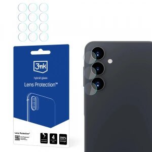 Folie de protectie Camera Spate 3MK Protection pentru Samsung Galaxy A16 5G A166 / A16 4G A165, Sticla Securizata, Set 4 bucati, Transparenta