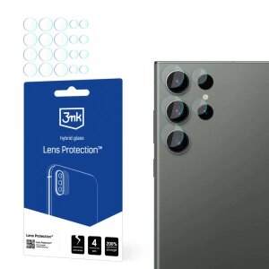 Folie de protectie Camera Spate 3MK Protection pentru Samsung Galaxy S24 Ultra S928, Sticla Securizata, Set 4 bucati, Transparenta