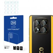 Folie de protectie Camera Spate 3MK Protection pentru Xiaomi Poco X7, Sticla Securizata, Set 4 bucati, Transparenta