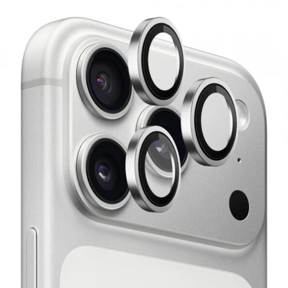 Folie de protectie Camera Spate Blueo 99 Anti-Refective HD pentru Apple iPhone 17 Pro Max / 17 Pro, Sticla Securizata, Argintie