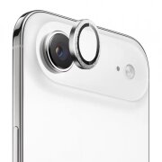 Folie de protectie Camera Spate Blueo Glitter Diamond Metal Frame pentru Apple iPhone 17 Air, Sticla Securizata, Argintie