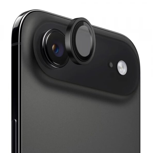 Folie de protectie Camera Spate Blueo Metal Frame pentru Apple iPhone 17 Air, Sticla Securizata, Neagra