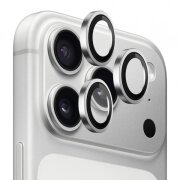 Folie de protectie Camera Spate Blueo Metal Frame pentru Apple iPhone 17 Pro Max / 17 Pro, Sticla Securizata, Argintie