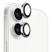 Folie de protectie Camera Spate Blueo Metal Frame pentru Apple iPhone 17, Sticla Securizata, Argintie