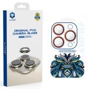 Folie de protectie Camera Spate Lito Titanium AR pentru Apple iPhone 17 Pro Max / 17 Pro, Sticla Securizata, Portocalie