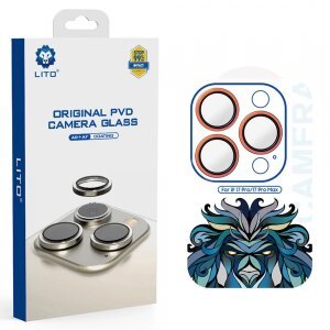 Folie de protectie Camera Spate Lito Titanium AR pentru Apple iPhone 17 Pro Max / 17 Pro, Sticla Securizata, Portocalie
