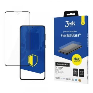 Folie de protectie Ecran 3MK FlexibleGlass Max pentru Samsung Galaxy S24 S921, Sticla Flexibila, Full Glue, Neagra