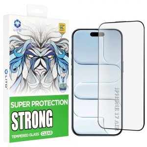 Folie de protectie Ecran Lito D+ Max Strong pentru Apple iPhone 17 Air, Sticla Securizata, Full Glue, Neagra
