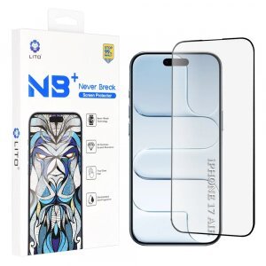 Folie de protectie Ecran Lito NB pentru Apple iPhone 17 Air, Sticla Securizata, Full Glue, Neagra