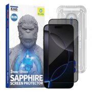 Folie de protectie Ecran Privacy Blueo Sapphire Applicator Pro pentru Apple iPhone 17 Pro Max / 16 Pro Max, Sticla Securizata, Full Glue