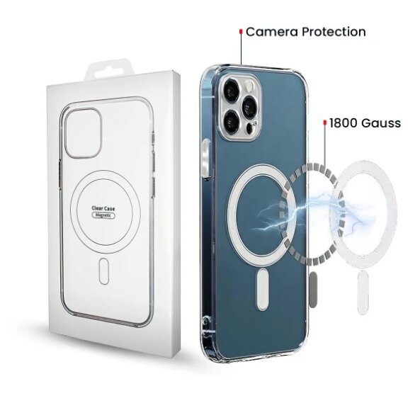 Husa MagSafe pentru Apple iPhone 16, OEM, Clear with Camera Protection, Transparenta 
