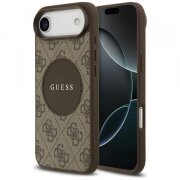 Husa MagSafe pentru Apple iPhone 17 Air, Guess, 4G Circle Classic Logo, Maro