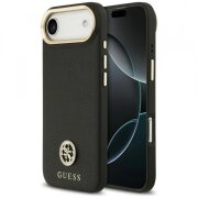Husa MagSafe pentru Apple iPhone 17 Air, Guess, Grained Strass Logo, Neagra