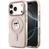 Husa MagSafe pentru Apple iPhone 17 Pro, Karl Lagerfeld, IML Choupette, Roz