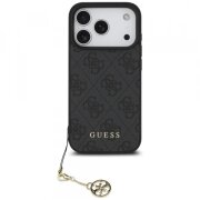 Husa MagSafe pentru Apple iPhone 17 Pro Max, Guess, 4G Charm Cradle, Neagra