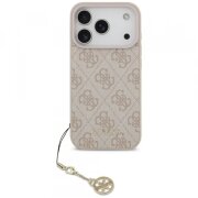 Husa MagSafe pentru Apple iPhone 17 Pro Max, Guess, 4G Charm Cradle, Roz
