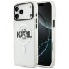 Husa MagSafe pentru Apple iPhone 17 Pro Max, Karl Lagerfeld, IML Sketch Logo Choupette, Transparenta