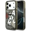 Husa MagSafe pentru Apple iPhone 17 Pro Max, Karl Lagerfeld, Liquid Glitter Logo Choupette, Neagra