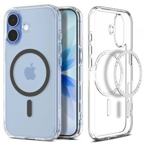 Husa MagSafe pentru Apple iPhone 17, Spigen, Ultra Hybrid, Gri