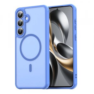 Husa MagSafe pentru Samsung Galaxy S25 Ultra S938, Techsuit, HaloFrost II, Albastra