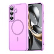 Husa MagSafe pentru Samsung Galaxy S25 Ultra S938, Techsuit, HaloFrost II, Roz