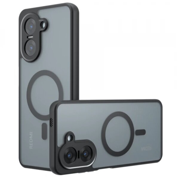 Husa MagSafe pentru Xiaomi Redmi A5 4G (Standard), Techsuit, PureFrost, Neagra