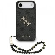 Husa pentru Apple iPhone 17 Air, Guess, 4G Classic Logo with Strap, Neagra