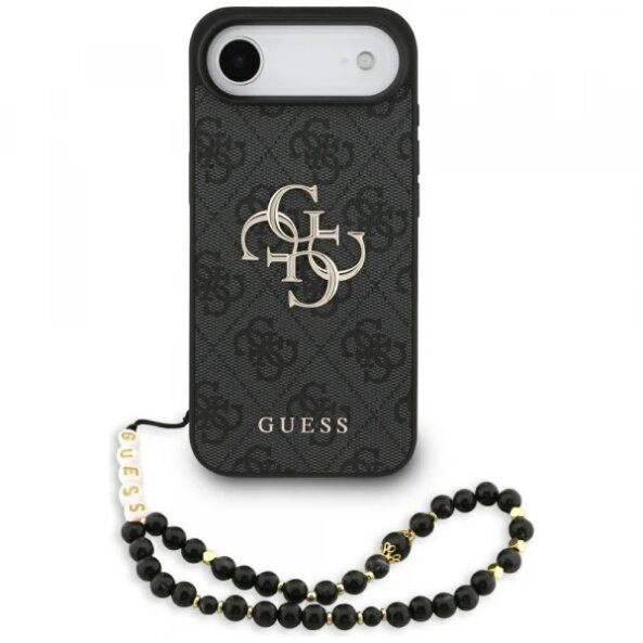 Husa pentru Apple iPhone 17 Air, Guess, 4G Classic Logo with Strap, Neagra