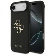Husa pentru Apple iPhone 17 Air, Guess, 4G Grained Big and Classic Logo, Neagra
