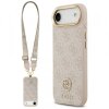 Husa pentru Apple iPhone 17 Air, Guess, 4G Strass Logo and Big Strap, Roz