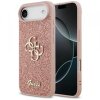 Husa pentru Apple iPhone 17 Air, Guess, Fixed Glitter Big 4G, Roz