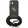 Husa pentru Apple iPhone 17, Guess, 4G CBDY Big Logo with Cord Strap, Neagra