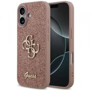 Husa pentru Apple iPhone 17, Guess, Fixed Glitter Big 4G, Roz