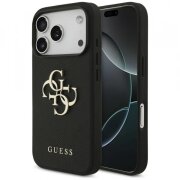 Husa pentru Apple iPhone 17 Pro, Guess, 4G Grained Big and Classic Logo, Neagra