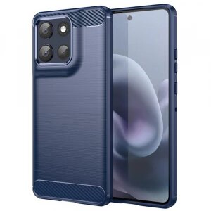Husa pentru Motorola Moto G86, Techsuit, Carbon, Albastra