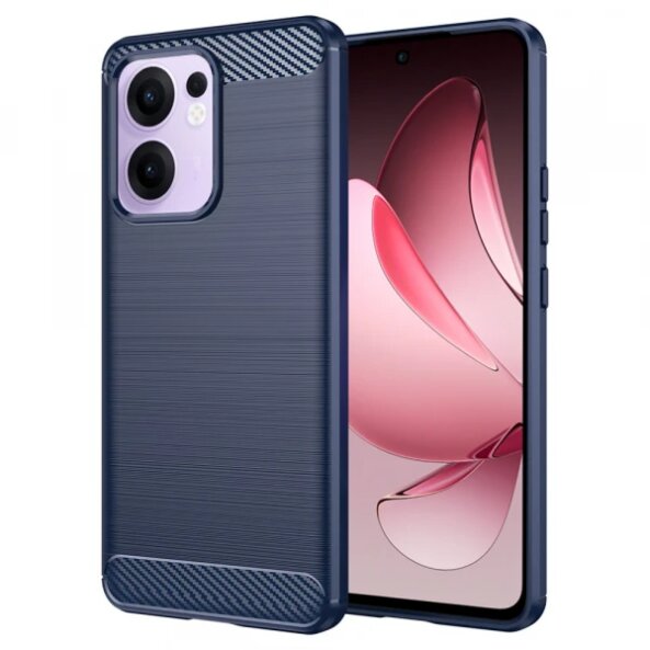 Husa pentru Oppo Reno13 FS 5G / Reno13 F 4G / Reno13 F, Techsuit, Carbon, Albastra