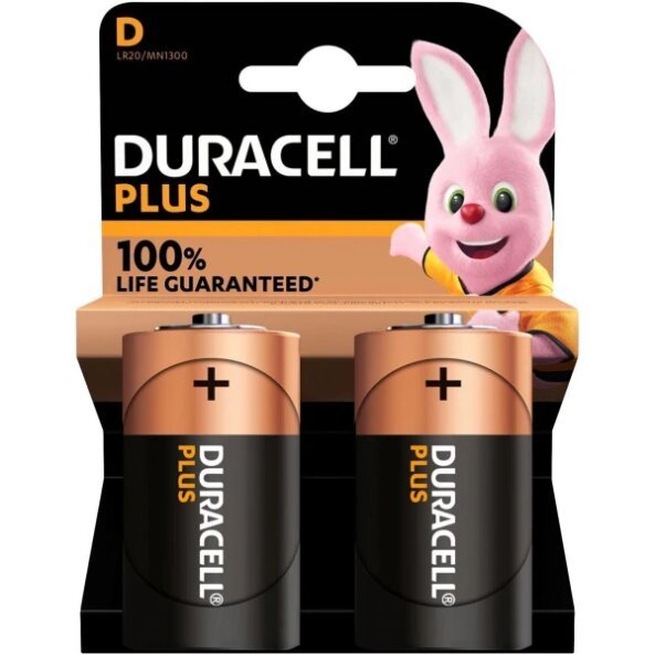 Baterie Duracell Plus, LR20, Set 2 bucati