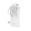 Baterie Externa Dudao K11, 10000mAh, 10W, 1 x Lightning - 1 x microUSB - 1 x USB-A - 1 x USB-C, Alba 