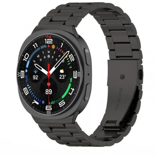 Curea Tech-Protect Stainless pentru Samsung Galaxy Watch 46mm / 44mm / 40mm Series, Neagra