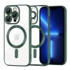 Husa MagSafe pentru Apple iPhone 13 Pro Max, Techsuit, Luxury Crystal, Verde Inchis