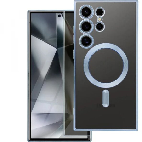 Husa MagSafe pentru Samsung Galaxy S25 FE, OEM, Electro Mag, Albastra 