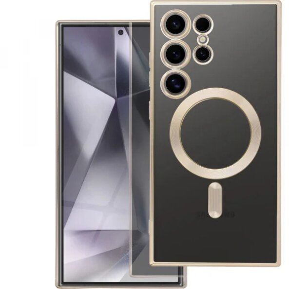 Husa MagSafe pentru Samsung Galaxy S25 FE, OEM, Electro Mag, Aurie 