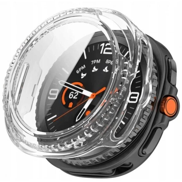 Husa Tech-Protect Defense pentru Samsung Galaxy Watch8 Classic, Transparenta 
