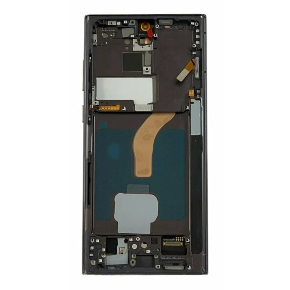 Ecran Compatibil pentru Samsung S908 Galaxy S22 Ultra 5G Phantom Black OLED CU RAMA