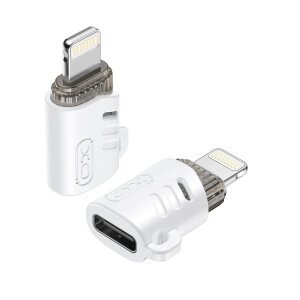 Adaptor Date si Incarcare USB-C - Lightning XO Design NB256E, Alb 