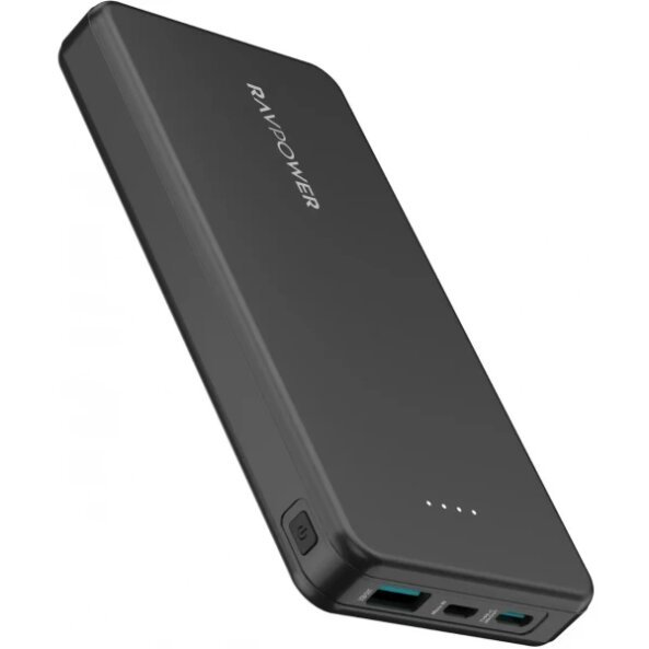 Baterie Externa RavPower RP-PB1215, 10000mAh, 15W, 1 x USB-A - 1 x USB-C, Neagra 