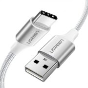Cablu Date si Incarcare USB-A - USB-C UGREEN US288, 18W, 1m, Alb